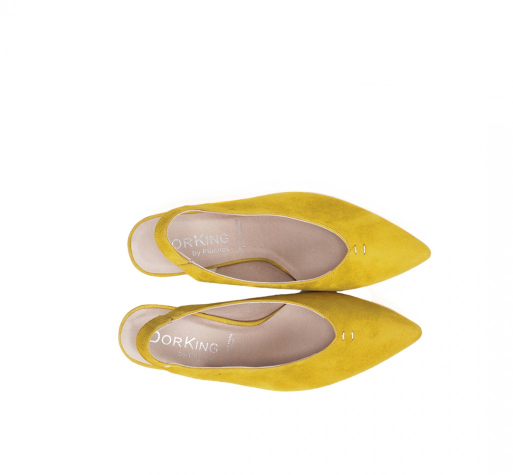 SOFI D7806 Sapato de Salto Amarelo