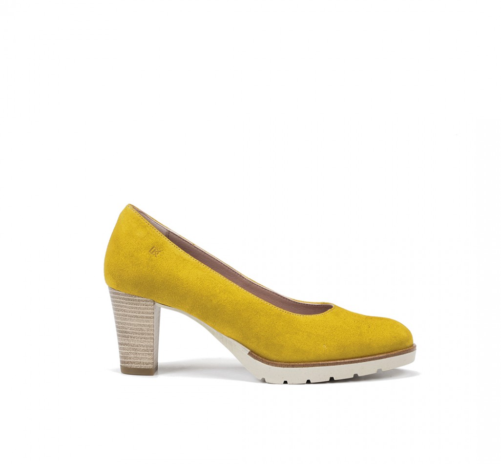 OPIUM D8131 Sapato de Salto Amarelo