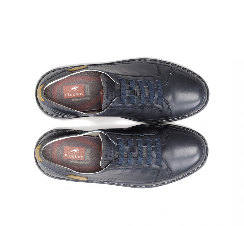 ALFA F0789 Zapato de Cordones Azul
