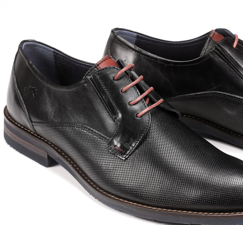 OLIMPO F0123 Zapato de Cordones Negro