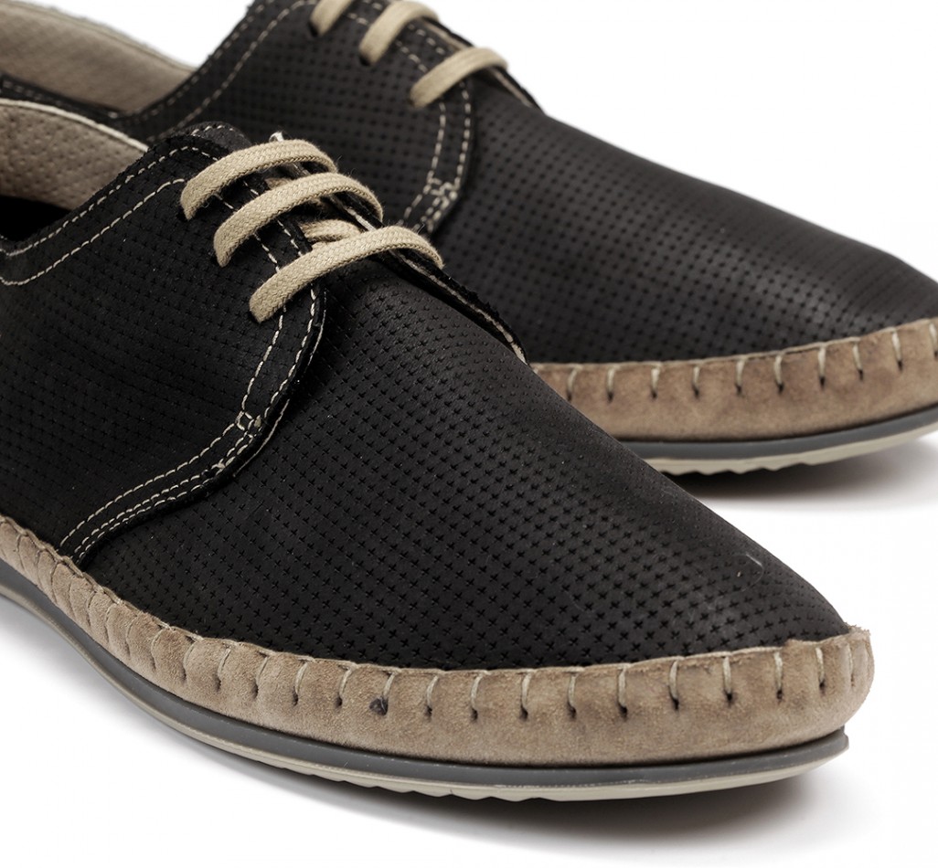 BAHAMAS 8675 Zapato de Cordones Negro